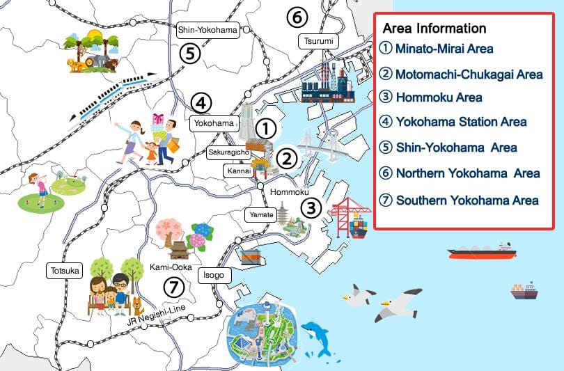 Yokohama turismo mapa