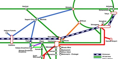 Yokohama liña mapa