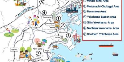 Yokohama turismo mapa
